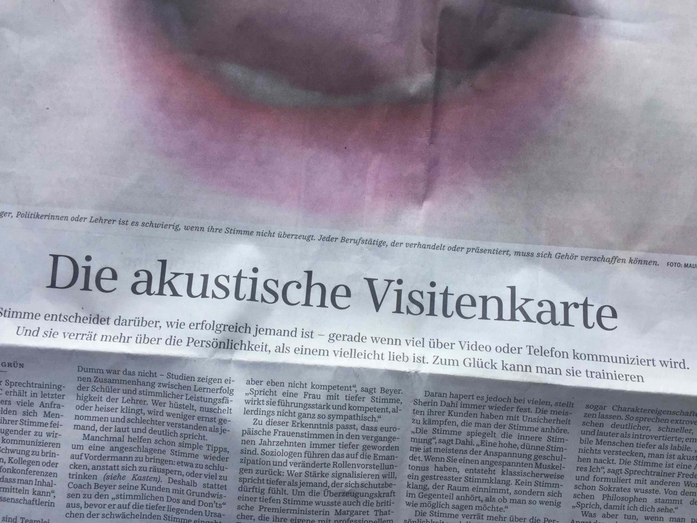 die akustische Visitenkarte; Süddeutsche Nr. 124, S. 61