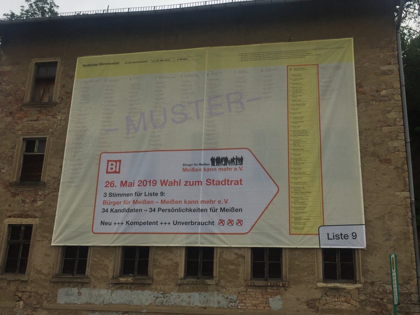 "Bürger für Meißen - Meißen kann mehr" Liste 9 mit 34 Kandidaten